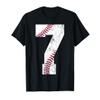 7th Birthday 2019 Baseball Boys Kids Seven 7 Seventh Gift T-Shirt view 1