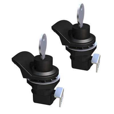 2PCS Push Button Latch Series Plastic & Metal to Close Latch with Locking for Boat Glove Box Latch