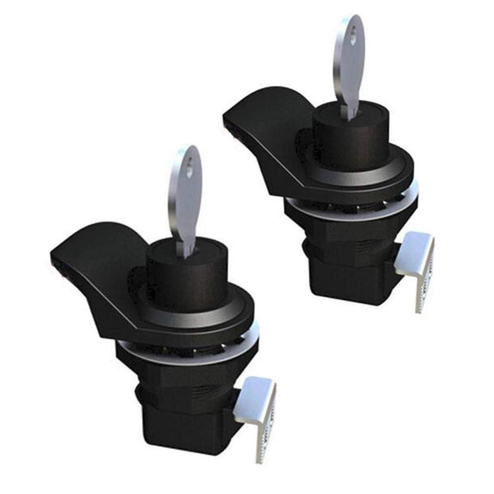 2PCS Push Button Latch Series Plastic & Metal to Close Latch with Locking for Boat Glove Box Latch