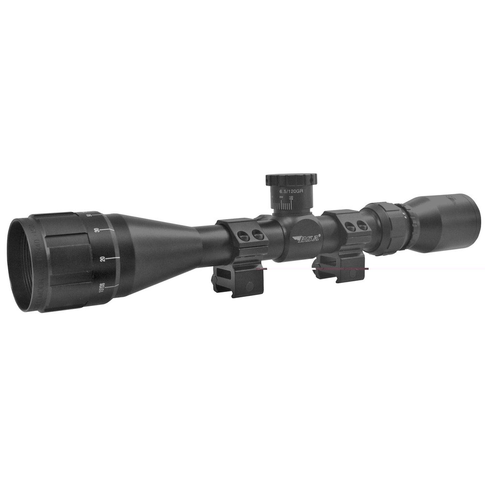 BSA Optics Sweet 6.5 Creedmoor 4.5X-18X, 40mm AO, Weaver Rings, Black, one Size (6.5-4.518X40AOWRTB)