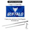 Buffalo Bulls Flag with Pole and Bracket Kit view 2