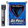 DePaul Blue Demons Garden Flag with Stand Holder view 1