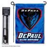 DePaul Blue Demons Garden Flag with Stand Holder view 2