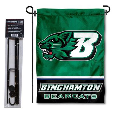 Binghamton Bearcats Garden Flag with Stand Holder