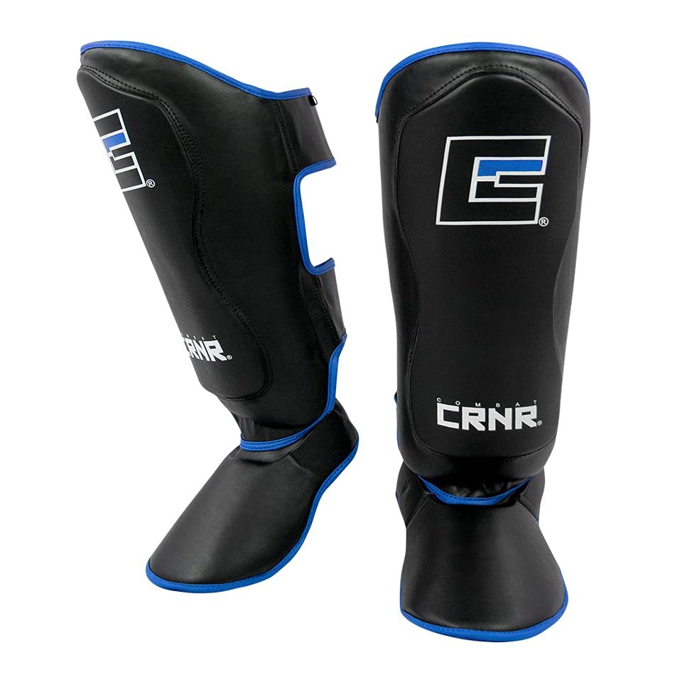 Combat Corner Elite Spar Muay Thai Shin Guards | MMA, Kick Boxing Leg Protector Pads Training Protective Gear