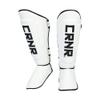 Combat Corner Supreme Synthetic Leather Muay Thai Shin Guards | Full Leg Protector Pads and Fighting Training Protective Gear for MMA, Kickboxing, BJJ, Karate, Martial Arts view 1