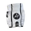 Combat Corner CRNR Muay Thai Shorts | Kickboxing Thai Boxing MMA Training Competition Athletic Shorts | White/Black | Youth Medium view 2