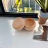 Mini Round Wooden Boxes,Portable Trinket Earrings Organizer,Wedding Ring Jewelry Bearer Boxes,DIY Craft Gift Case view 4