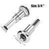 Aramox Hose Barb Fitting, Stainless Steel Thru-Hull Marine Barbed Drain Fitting, for Boat Plumbing Applications view 2