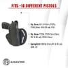 1791 GUNLEATHER P320c Holster - Thumb Break OWB Leather Gun Holster - Righty - Fits Sig M11-A1, P229c, P320c, P320 Carry, P320 X-Carry, P250 Springfield XDMc, Beretta Cougar 8000F view 3
