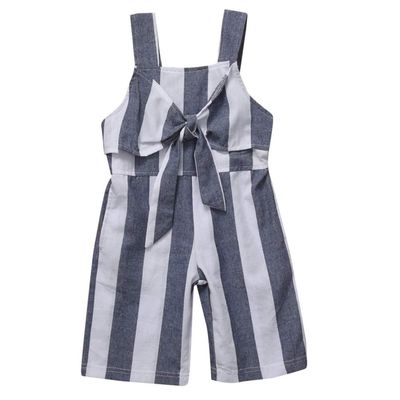 Mama Loves Outfits for Toddler Girls Strap Striped Wide Toddler Girls Rompers and Jumpsuits (5T)