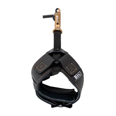 B3 Archery King Flex Single-Caliper Wrist Strap Archery Compound Bow Arrow Release Aid Trigger w/Adjustable Travel, Roller-Sear Blackened Stainless Steel Jaw, Flex Connector System, Desert Brown