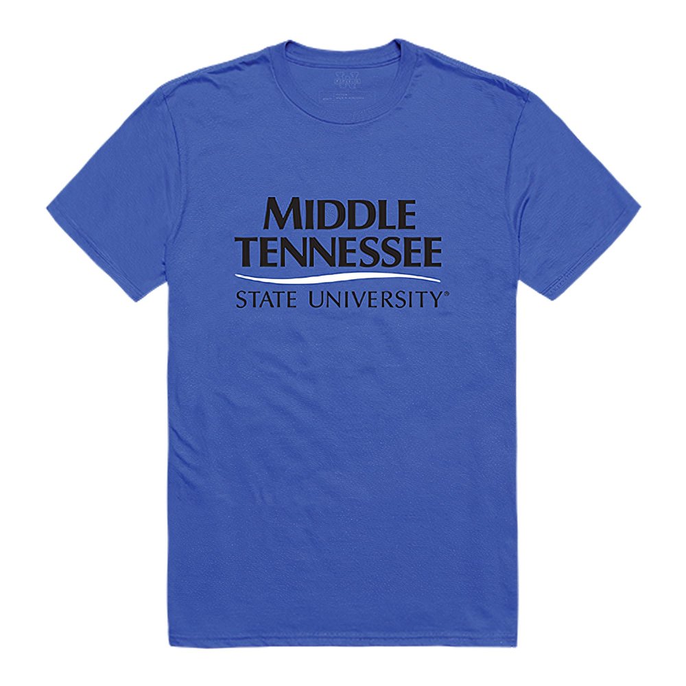 Mid Tenn St Blue Raiders Institutional Tee, Royal, Large