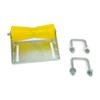 Sturdy Built 10 inch Yellow Poly Vinyl Boat Trailer Keel Roller and Bracket Kit for 3x3 Cross Members view 2
