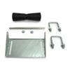 Sturdy Built 12 inch Black Rubber Boat Trailer Keel Roller and Bracket Kit for 3x3 Cross Members view 1