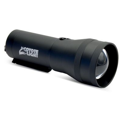 HME COYOTE LIGHT Pro Durable Lightweight Portable Adjustable Intensity Rechargeable Night Vision Hunting Flashlight | Batteries, Case, Handle, 1" Scope Mount & Charger Included, Green LED