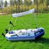 Inflatable 1.2mm PVC Dingy Raft Fishing Boat W/Canopy & Aluminum Floor New view 1