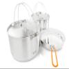 GSI Outdoors Glacier Stainless Troop Cookset, Compact Pan & Pot Camping Set, for Travel and Outdoors (8-10 People) view 1