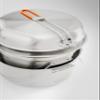 GSI Outdoors Glacier Stainless Troop Cookset, Compact Pan & Pot Camping Set, for Travel and Outdoors (8-10 People) view 2