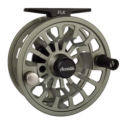 Aventik FLK Fly Fishing Reel Aluminum Trout 3/5, 5/7, 7/9wt Large Arbor Freshwater Fly Reel with Line (Grey 3/5)