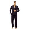 7 VEILS Mens Viscose Made from Bamboo Pajama Set Sleepwear Button-Down Long Sleeve Pj Set (XL) Navy Blue view 1