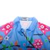 Women Cycling Jersey Short Sleeve MTB Bike Clothing Road Bicycle Shirt Flowers Blue Size XL view 3