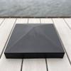 14" Black Square Piling Cap view 2