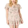 American Rag Juniors Ruffled Tie Dyed Dress Soft Mauve Combo L view 1