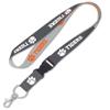 WinCraft Clemson Tigers Lanyard with Detachable Buckle, 1" - Grey and Orange view 1