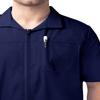 Sivvan Scrubs for Men - Zippered Short Sleeve Jacket - S8308 - Navy - S view 3