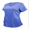 Natural Uniforms Women's Soft Modern Fit Mock Wrap Scrub Top (Ceil Blue, Large) view 2