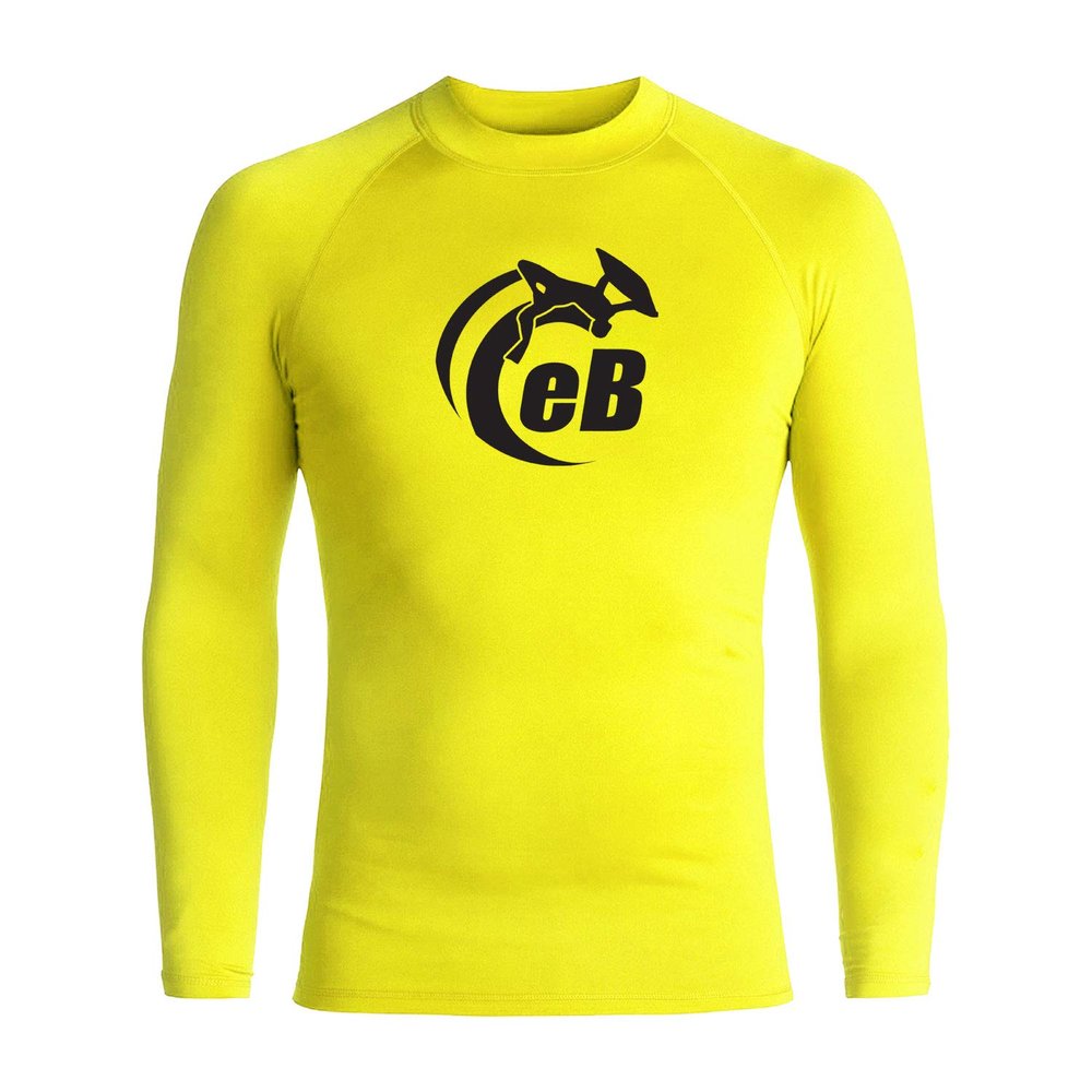 eBodyboarding Launch Out Logo Long Sleeve Rashguard - Yellow/Black - S