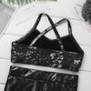CHICTRY Child Girls Activewear Sequins Mermaid Tank Top & Shorts Set for Gymnastics Leotard Dancing Sequins Black 7-8 view 3