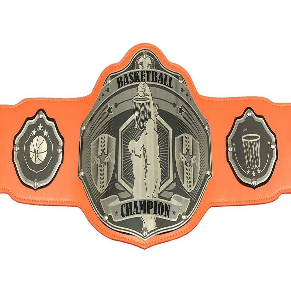 Undisputed Belts Basketball Championship Belt Trophy - Dunk - Custom Banner Text and Colors - 2 Day Production