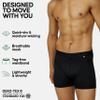 DANISH ENDURANCE Mens Underwear Athletic Performance Boxers for Men, Boxer Briefs Pack, Compression, Sports, Running, Gym,FItness, Elastic Black view 2