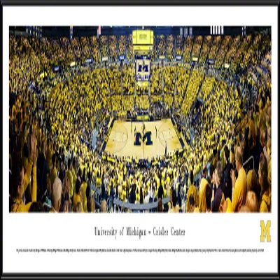 Michigan Basketball - 40.25x13.75-inch Standard Framed Picture by Blakeway Panoramas