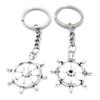 1 PCS Antique Silver Keyrings Keychains Key Ring Chains Tags Clasps AA461 Love Rudder view 1