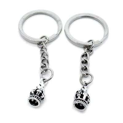 1 PCS Antique Silver Keyrings Keychains Key Ring Chains Tags Clasps AA461 Imperial Crown