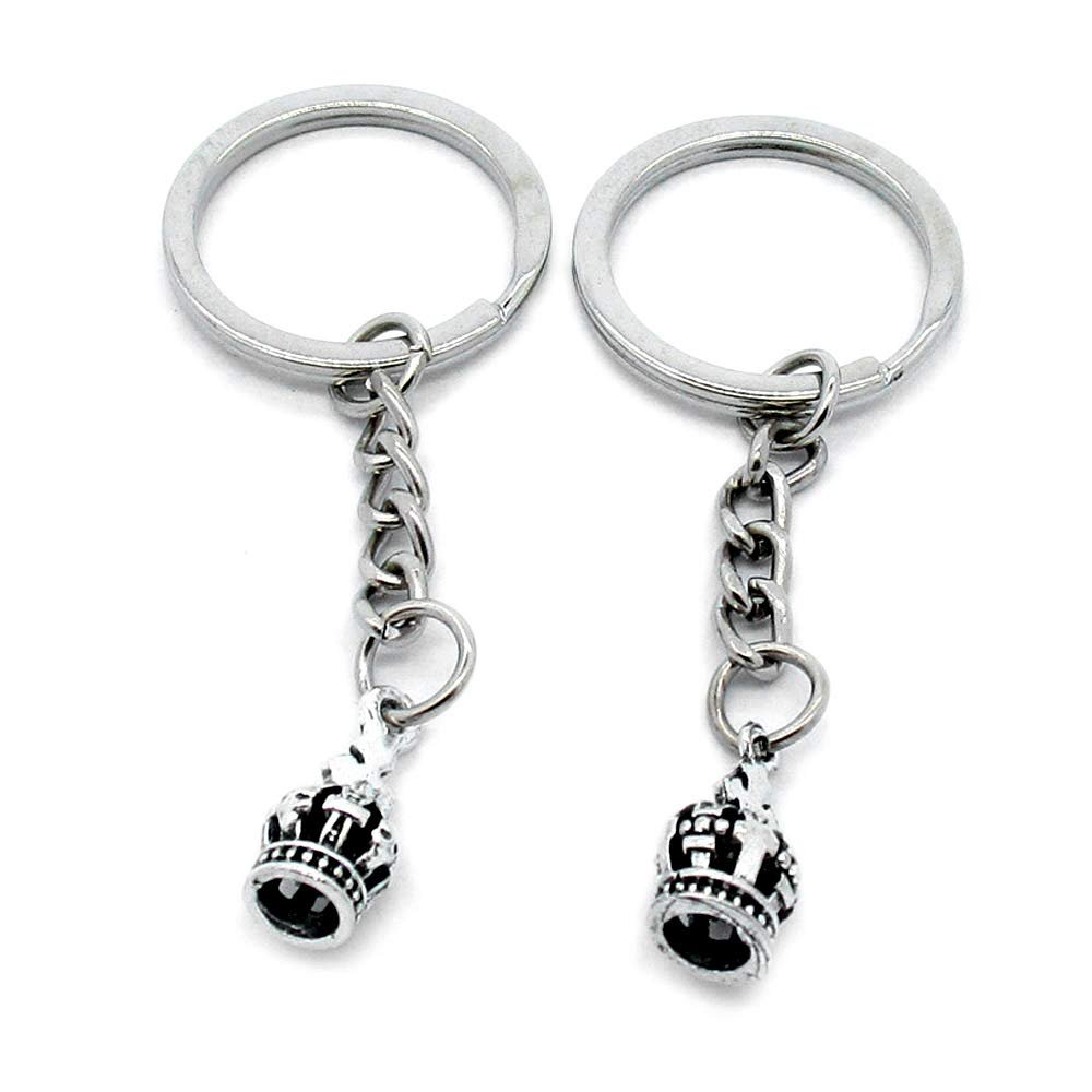 1 PCS Antique Silver Keyrings Keychains Key Ring Chains Tags Clasps AA461 Imperial Crown