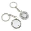 1 PCS Antique Silver Keyrings Keychains Key Ring Chains Tags Clasps A8VH5 Round Cabochon Base Blank 25mm view 1