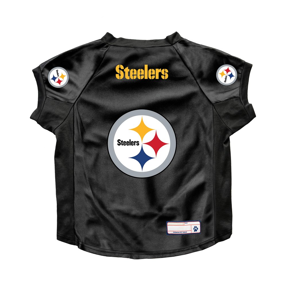 Littlearth NFL Pittsburgh Steelers Stretch Pet Jersey, Team Color, Big Dog