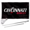 Cincinnati Bearcats Flag with Pole and Bracket Complete Set view 1