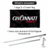 Cincinnati Bearcats Flag with Pole and Bracket Complete Set view 2