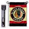 Chicago Blackhawks Vintage Retro Garden Flag with Pole Stand Holder view 1