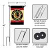 Chicago Blackhawks Vintage Retro Garden Flag with Pole Stand Holder view 3