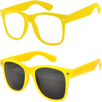 2 Pack Kids Sunglasses Yellow Clear Lens Polarized Smoke Lens