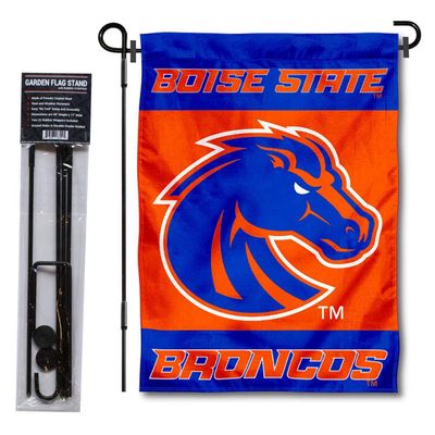 Boise State Broncos Garden Flag with Pole Stand Holder