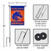 Boise State Broncos Garden Flag with Pole Stand Holder view 3