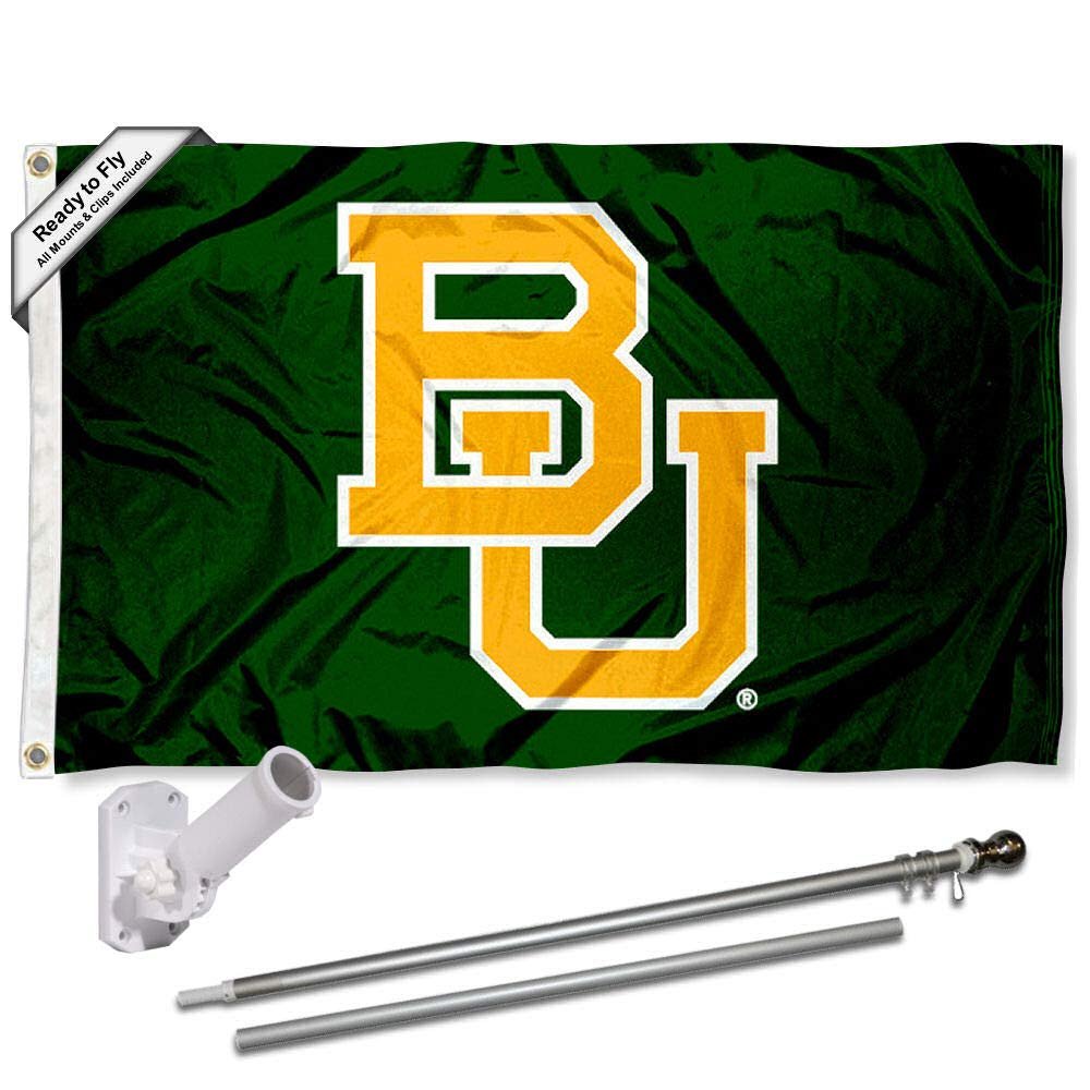Baylor Bears Flag with Pole and Bracket Complete Set