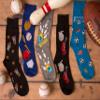 Foozys Mens Bull Riding Cool Sports Novelty Crew Socks | 2 Pair view 2